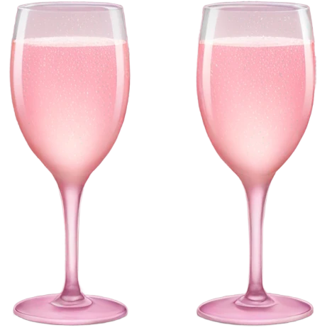 Pink champagne in glasses emoji