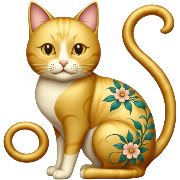 Cat art nouveau emoji