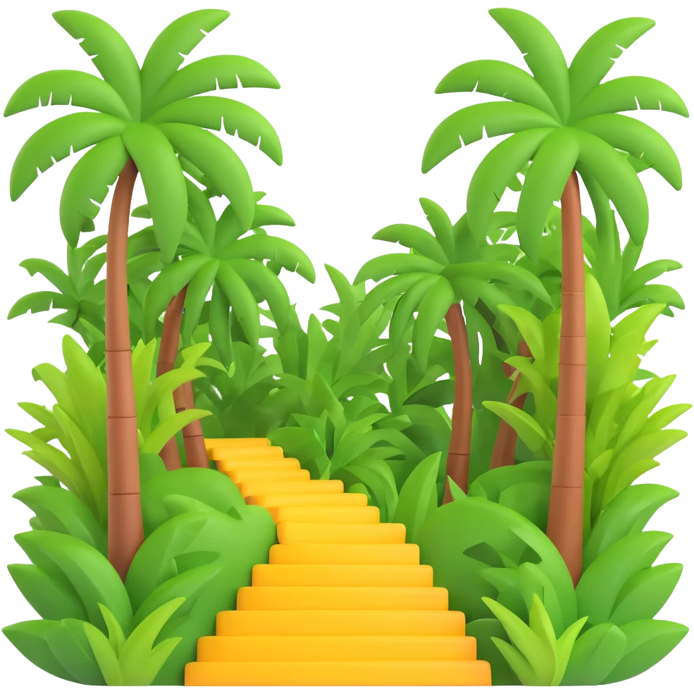 jungle with palm trees and vines emoji
