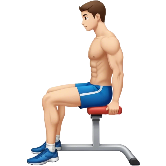 side-view seated calf-raise lower leg exercise emoji