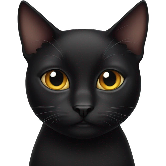 a one-eyed black cat emoji