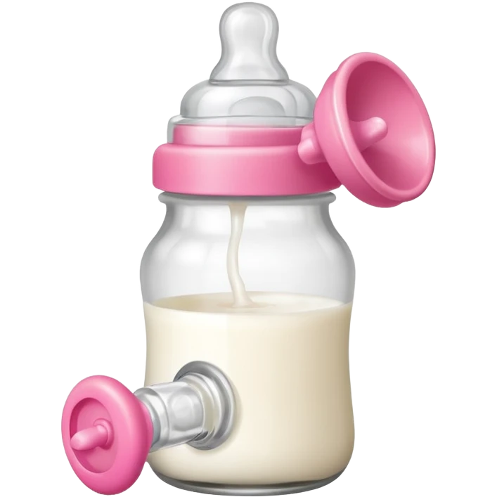 baby Milk bottle beside pacifier emoji