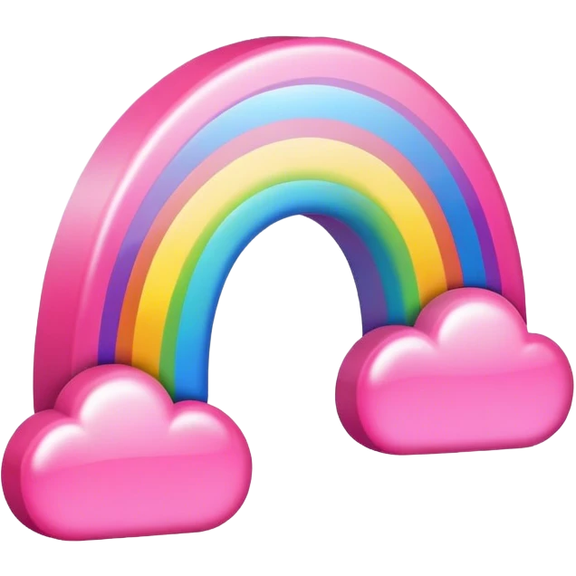 Pink rainbow  emoji