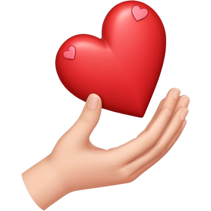 Hello hand with hearts  emoji