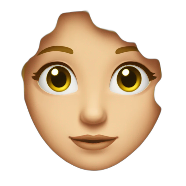 Chica pelo moreno ojos verdes abrazando chica rubia con rizos emoji