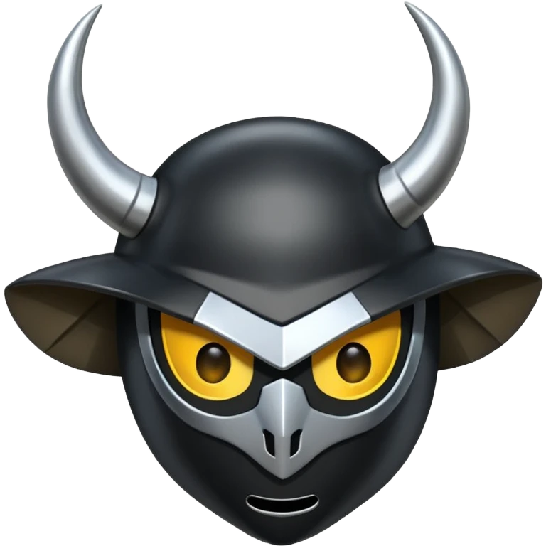  black horn helmet emoji