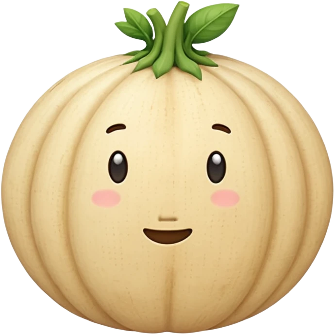a whole jicama, simple, clear emoji