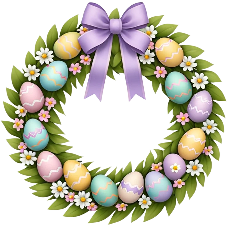 flower easter wreath emoji