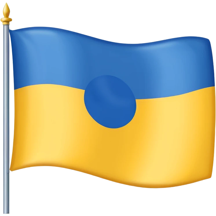 A flag with 3 colors bleu on top white in midlle and yellow down emoji