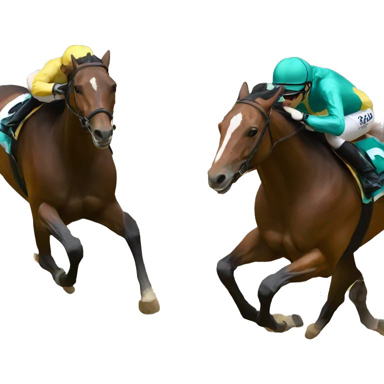 two horses racing emoji