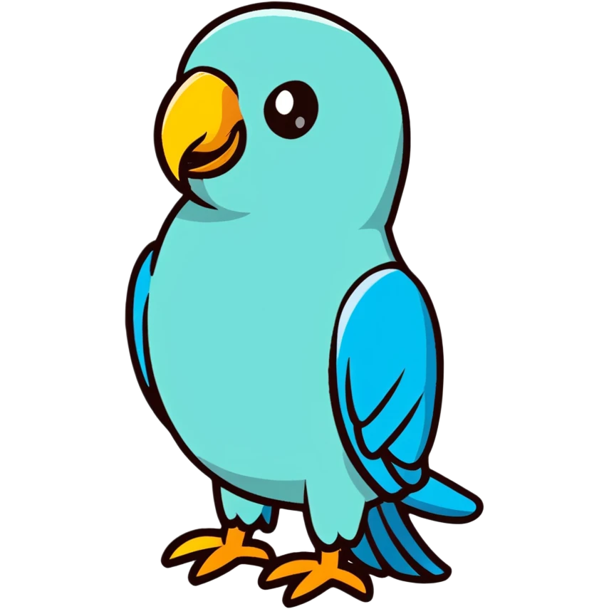 vibrant colors party parrot emoji
