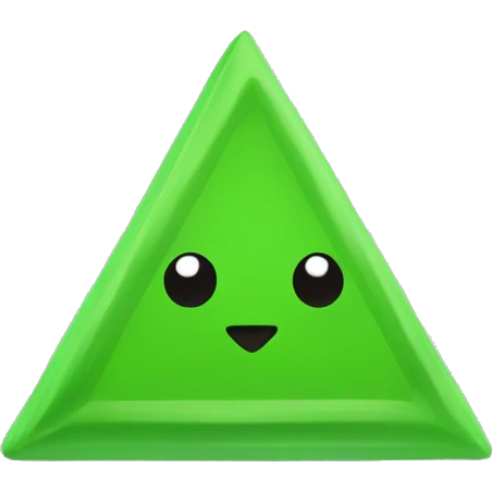 triangulo verde unicolor emoji