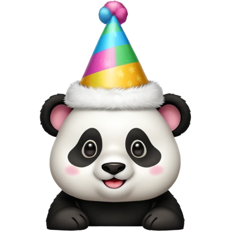 Panda with big party hat emoji