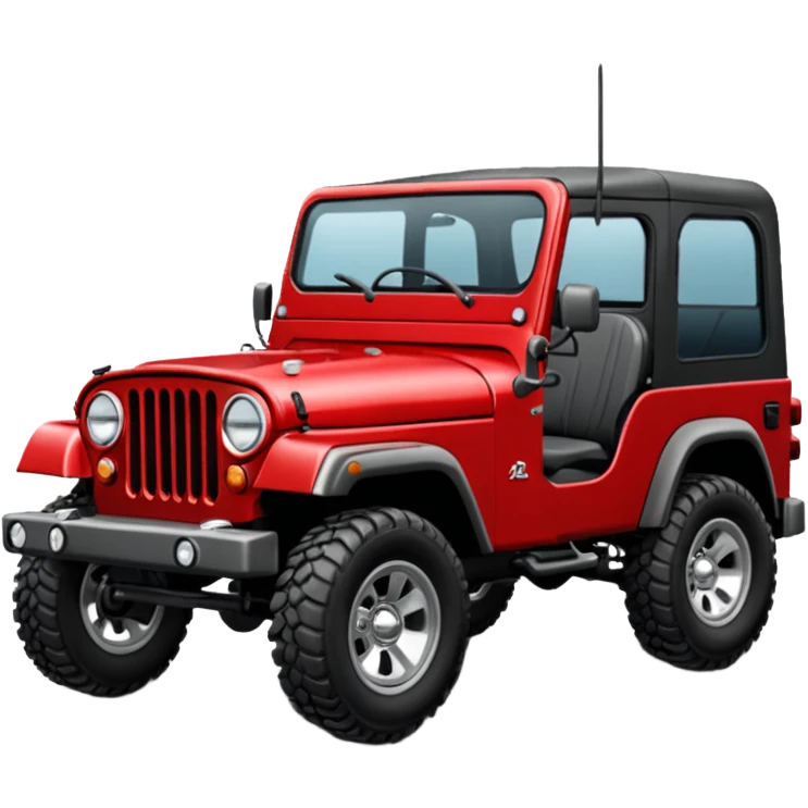 Red colour thar jeep emoji