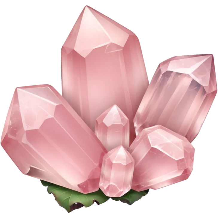 Rose quartz crystal cluster emoji
