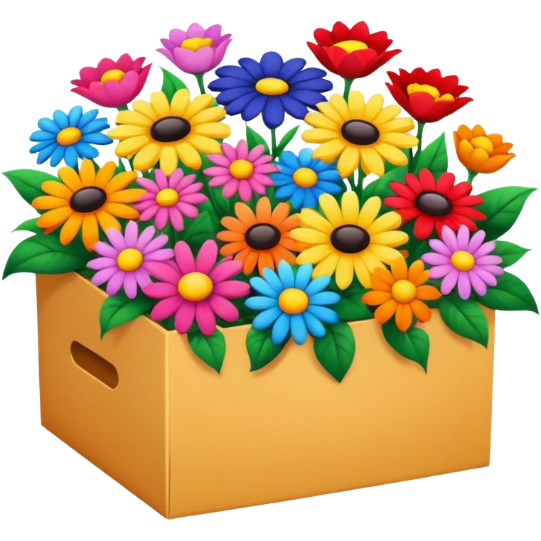 box full of flowers emoji