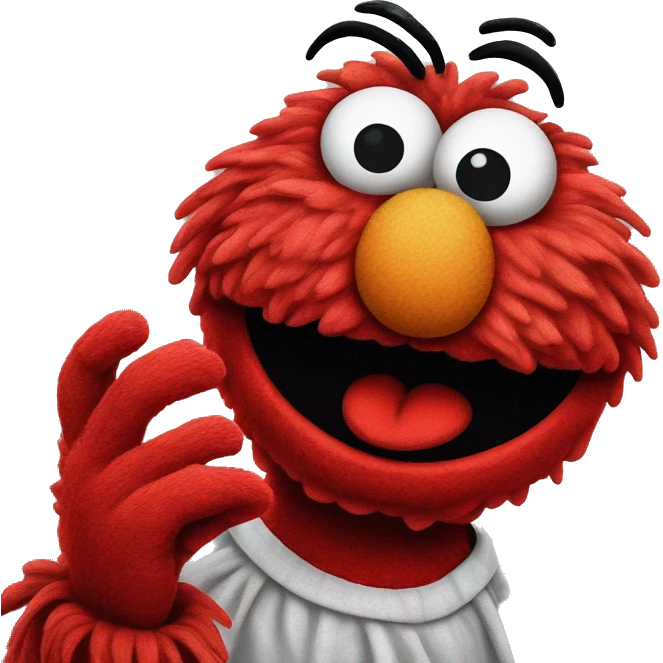 Elmo Sesame Street looks confused emoji
