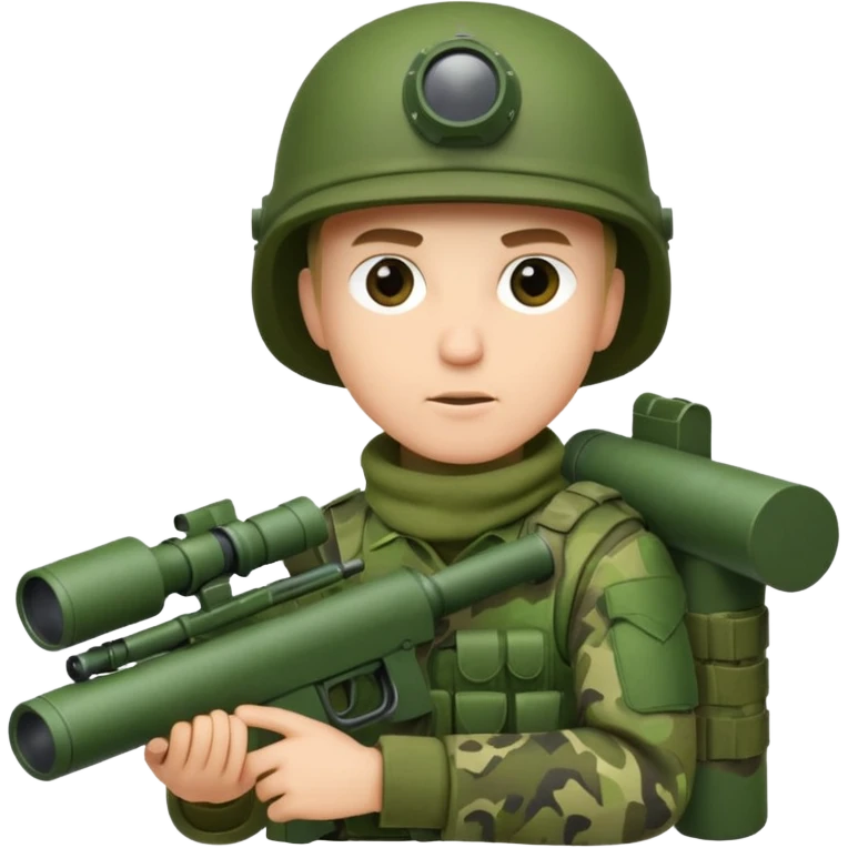 
solder with anti-tank missile system emoji