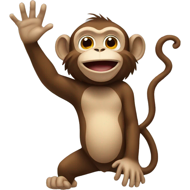 monkey waving emoji