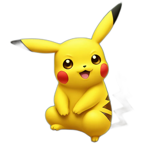 Pikachu on a tree emoji