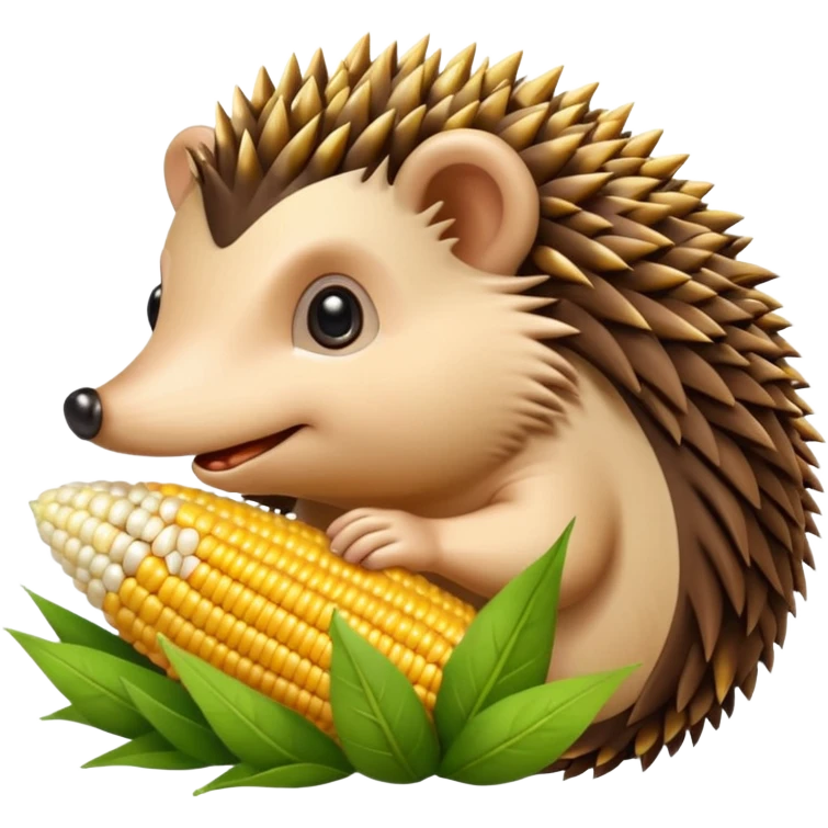 hedgehog eating corn emoji