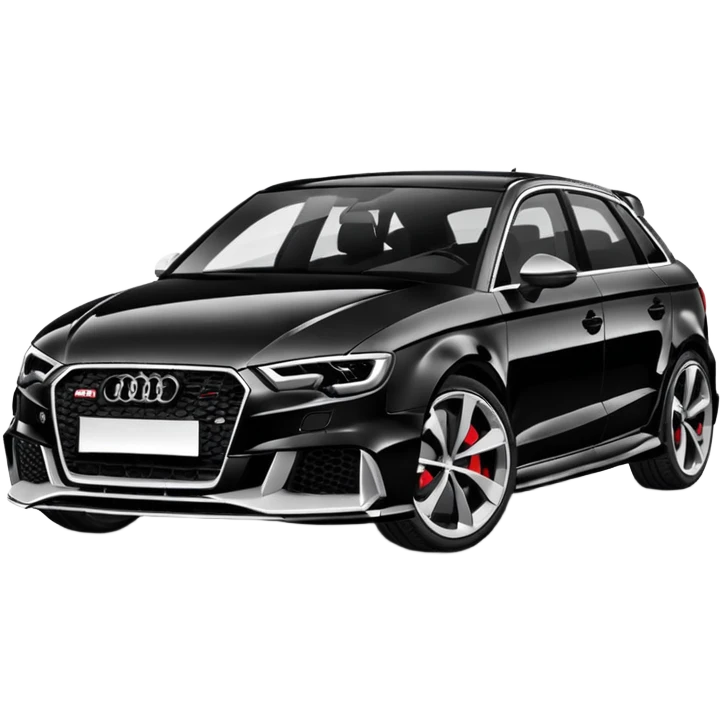 Car Audi rs 3 black emoji