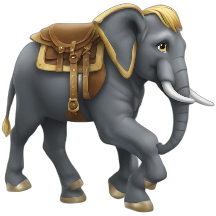 Cheval sur éléphant emoji