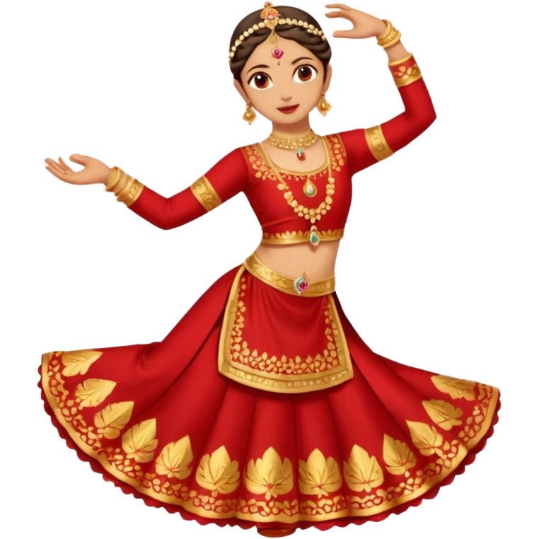 Ghunghroo kathak red and gold small  emoji