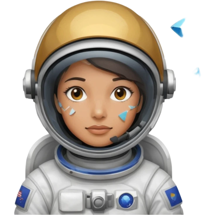 astronaut woman with helmet broken glass emoji
