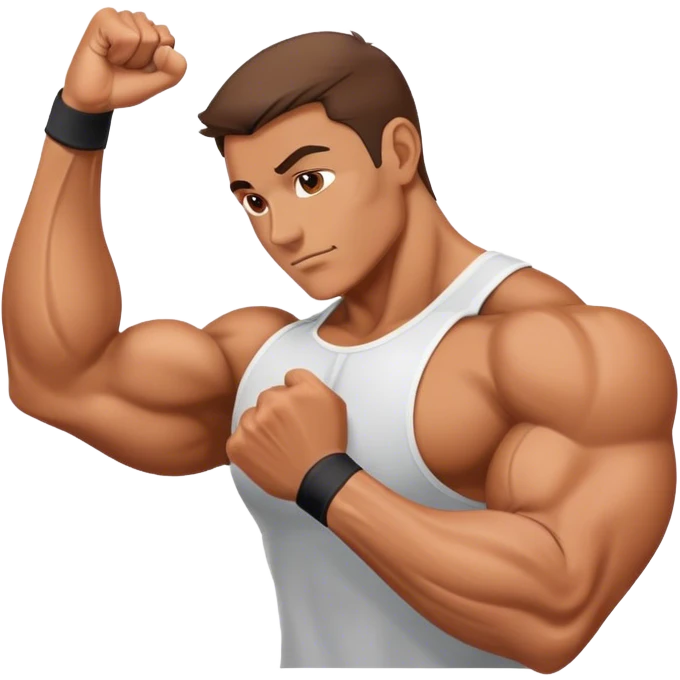 bodybuilder forearm exercise emoji