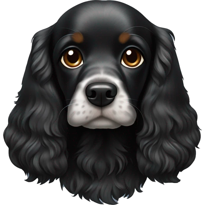 black small cocker spaniel dog emoji