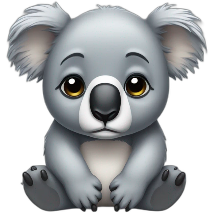 Sad koala emoji