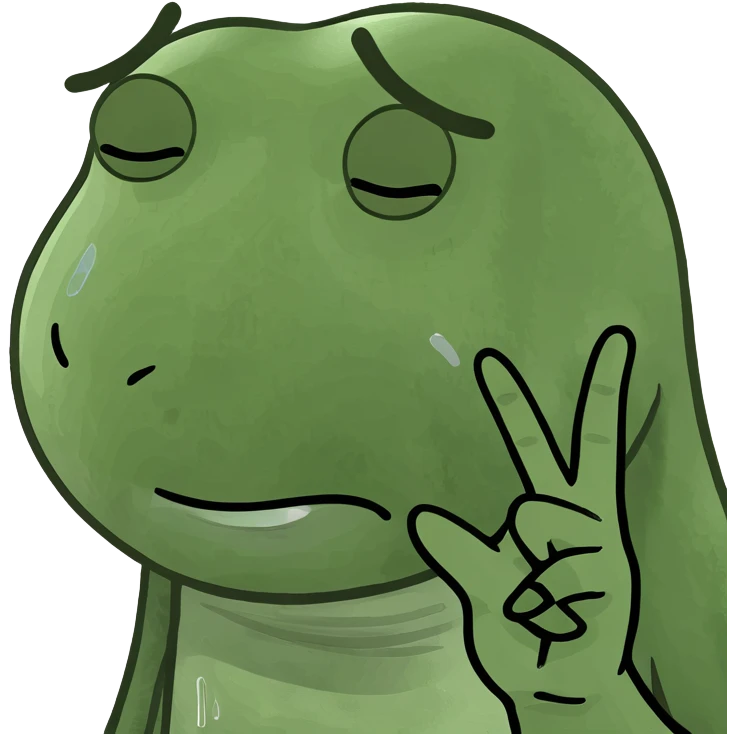 Crying with peace sign emoji