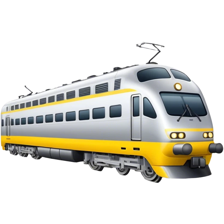 Australian passenger train (Iconic colour: Silver and yellow) emoji