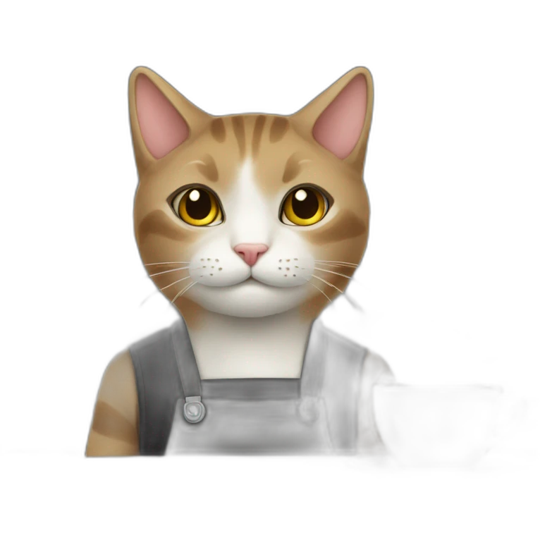 Barista Cat in Coffee Shop emoji