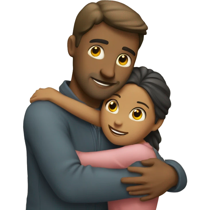hug of man and girl emoji