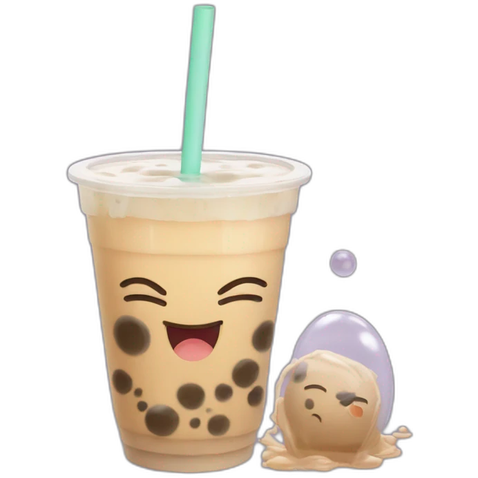 bubble tea crying so much emoji