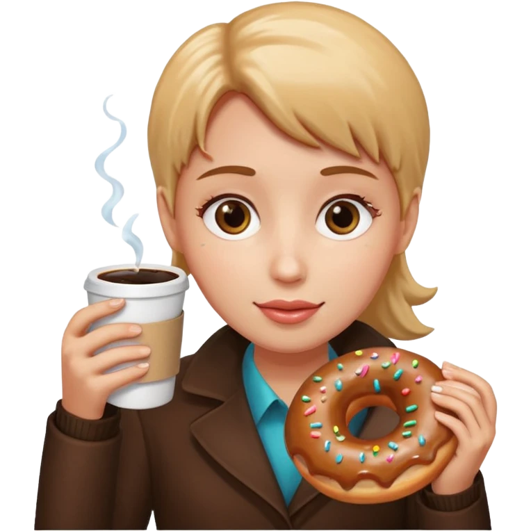 donatis and coffee emoji