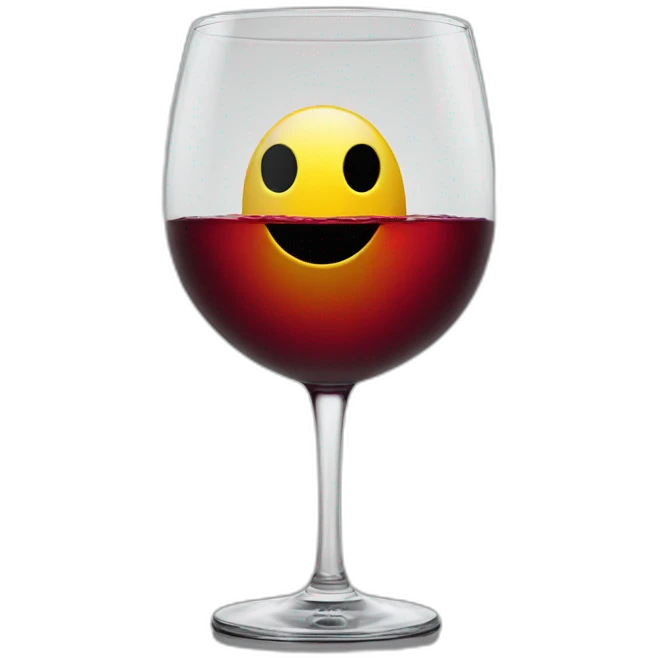 PAC man glass of wine emoji