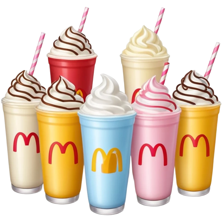 mcdonals milkshake cartoon pack emoji