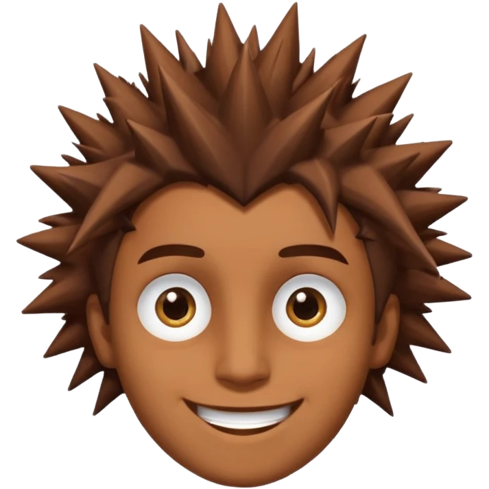 Color de piel moreno los ojos ke sean de estrella riéndose y pelo café hombre  el pelo asialado🤩😁 emoji