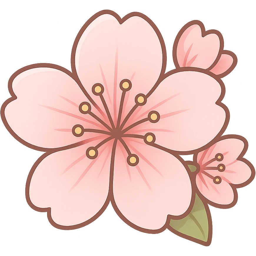 sakura cherry blossom flower, remove background emoji