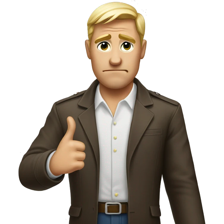Man thumbs down emoji