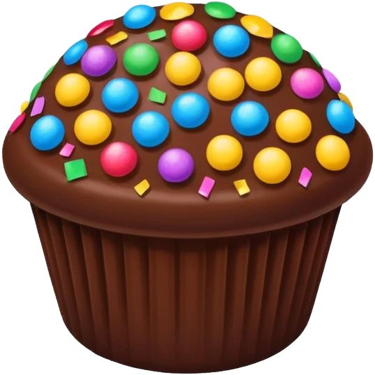 brigadeiro with vibrant colorful confetti emoji