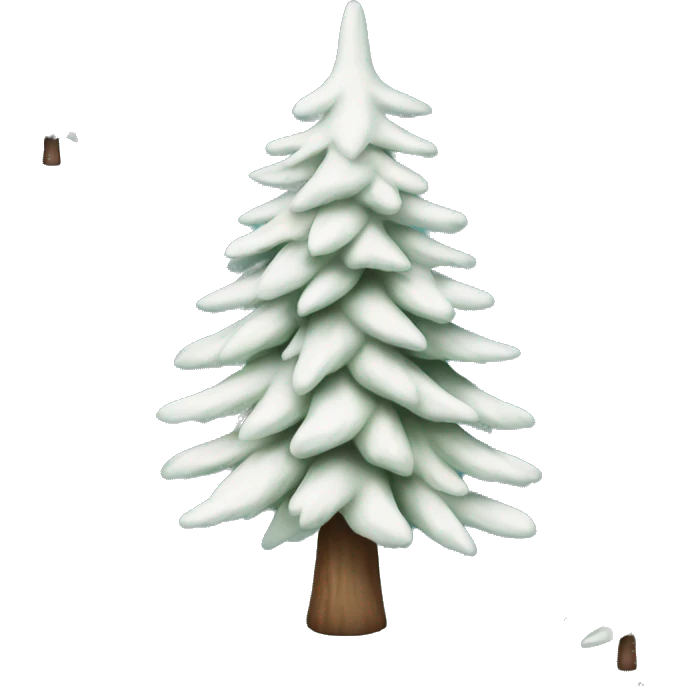  actual white fir christmas tree isolated.  emoji