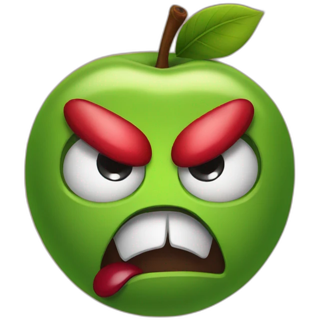 Angry cherry face emoji