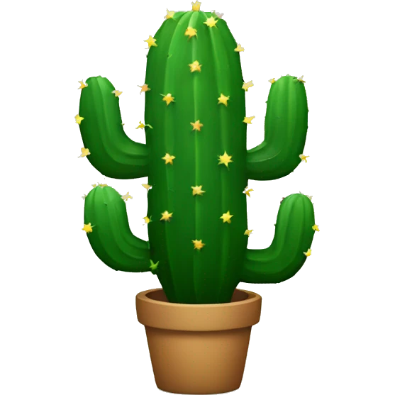 Cactus Christmas tree emoji