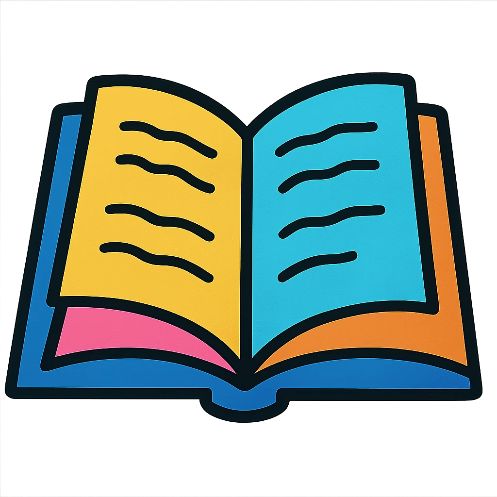 colorful open book emoji
