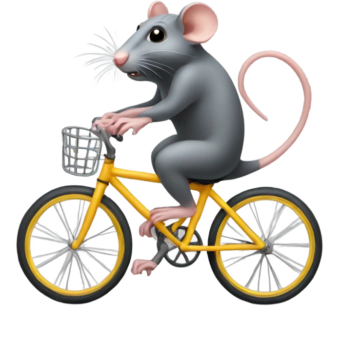 A rat riding a bicycle  emoji