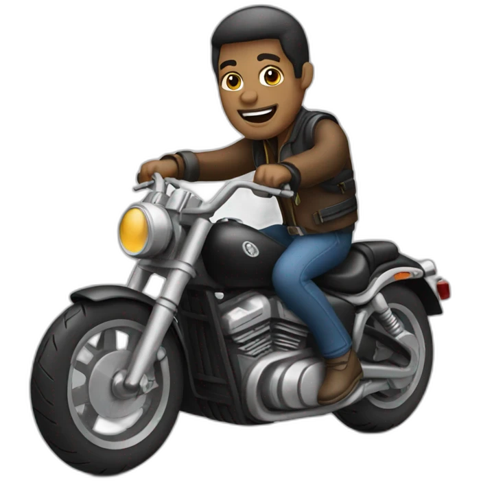 Man riding a motorcycle emoji